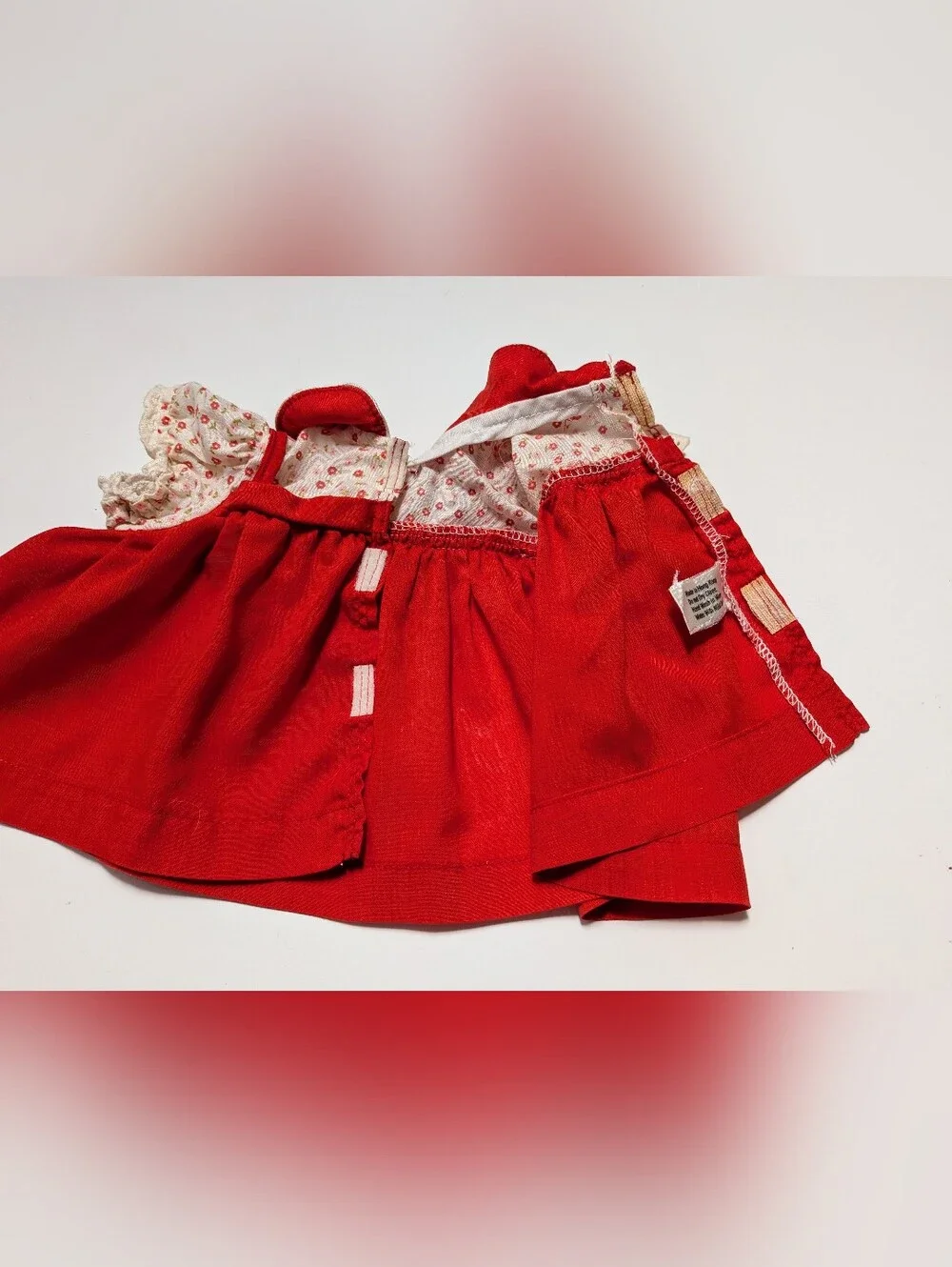 Vtg Cabbage Patch Kids Doll Red Shoulder Tie Dress 3K CPK & New Bloomers